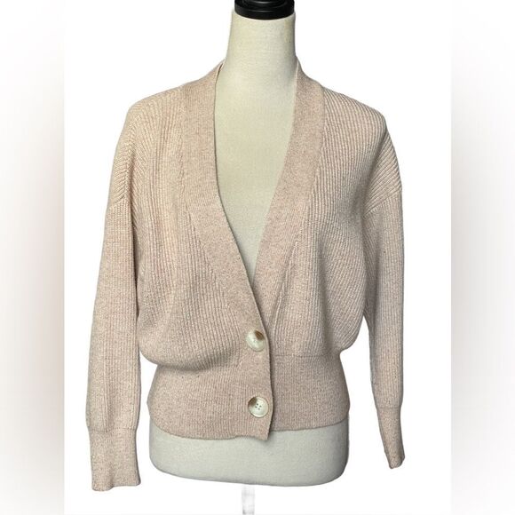 Beginning Boutique Carley Pink Button Down Oversized Drop Sleeve Cardigan (S/M) - Picture 4 of 15